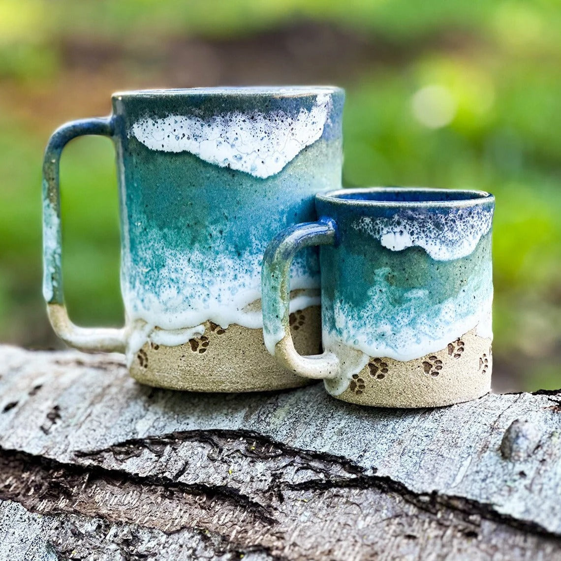 Beachy Seaside Paw Print Coffee Mug - Halri