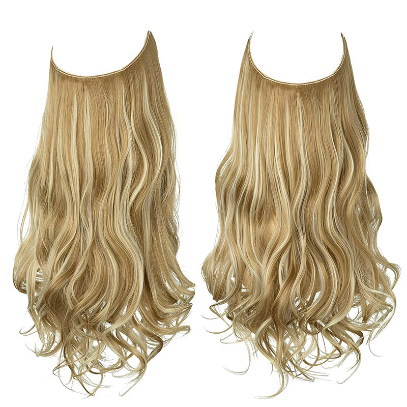 Magnifique perruque aux cheveux bouclés et volumineux