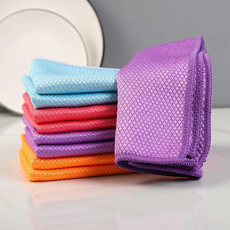 Lingettes nettoyantes réutilisables de qualité supérieure sans traces, paquet de 5
