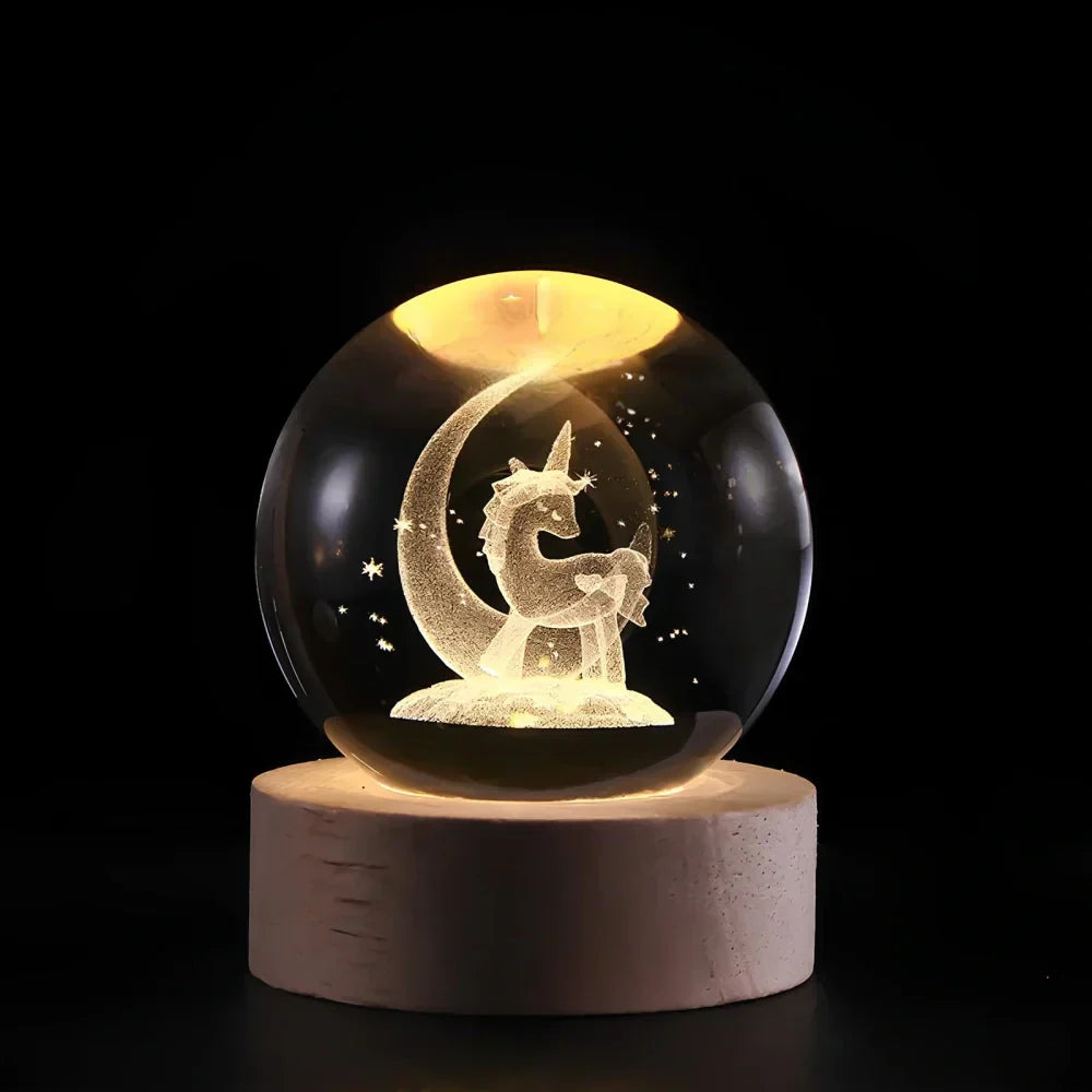 Magnifique décoration en sphère de cristal 3D