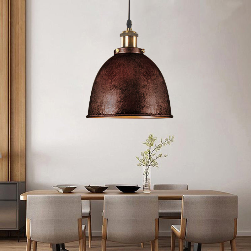 Lampe suspendue rustique en métal