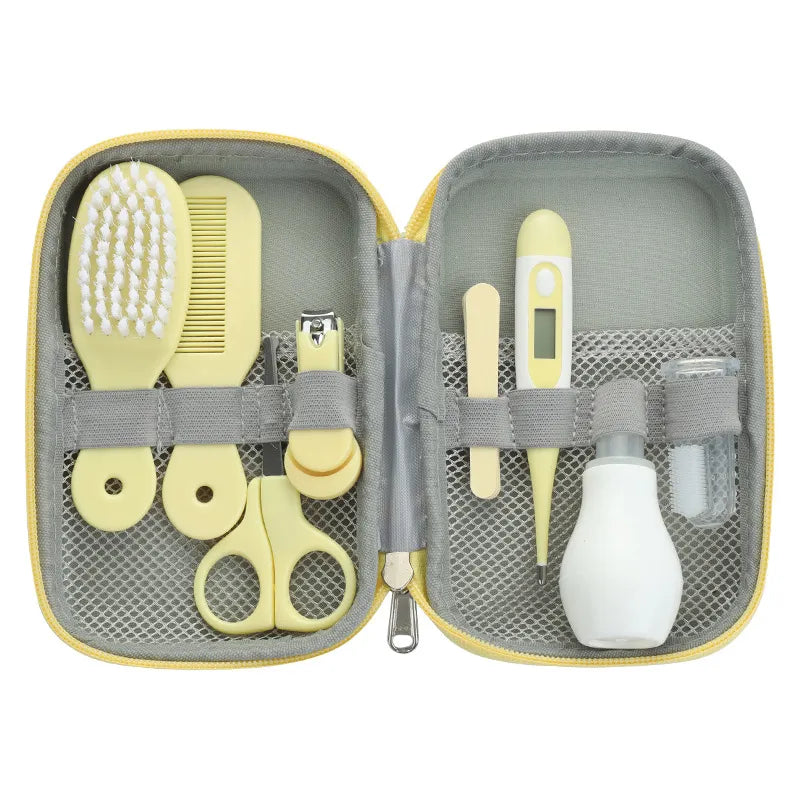 Kit de premiers soins pour bébé avec tondeuse, thermomètre et brosse