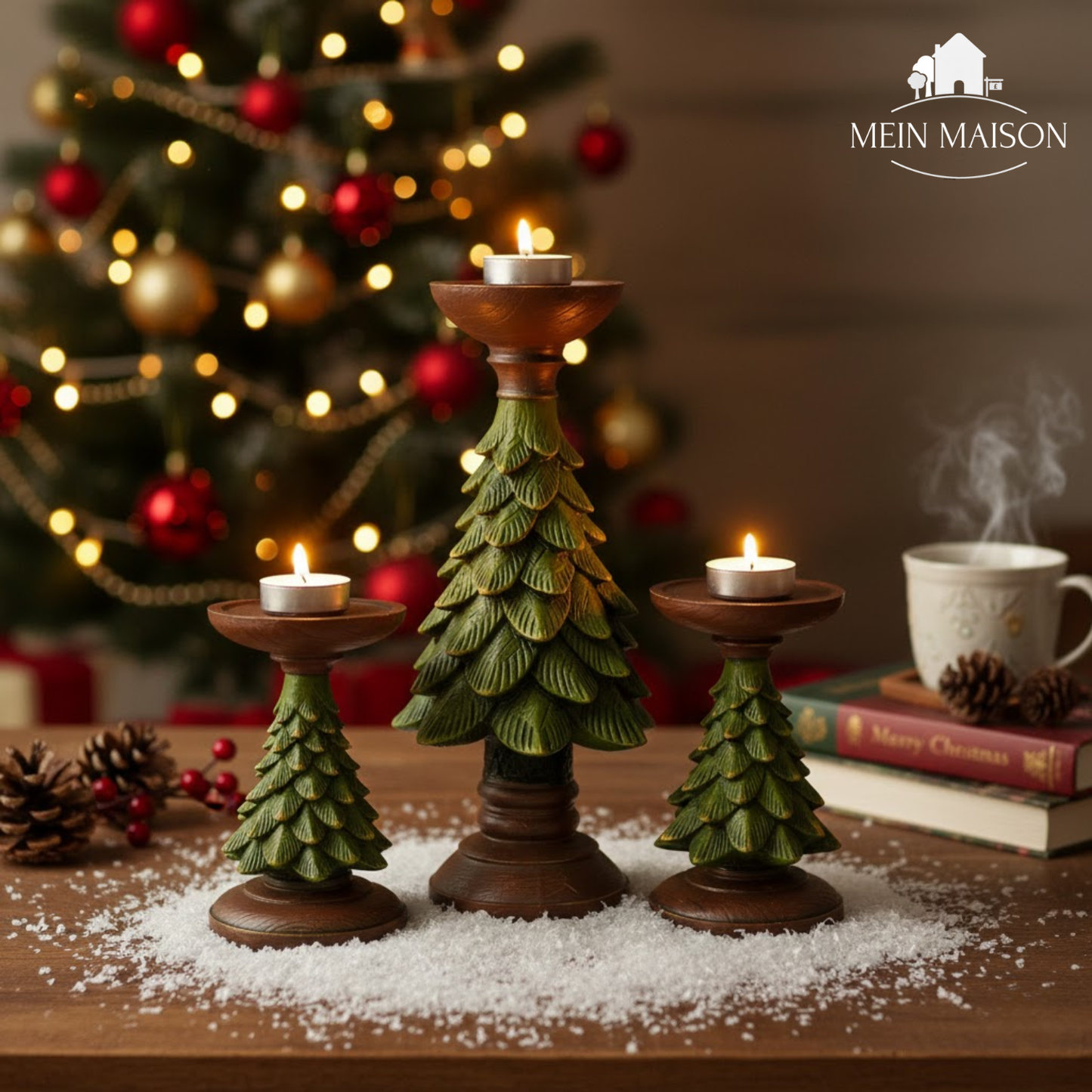 Lampe de sapin de Noël traditionnelle et chaleureuse