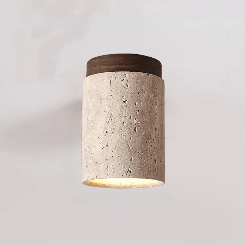 Lampe de plafond élégante en travertin, éclairage d'ambiance doux