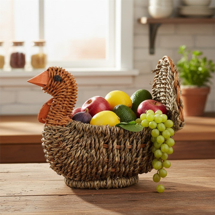 Rustic Woven Turkish Basket Decor - Halri