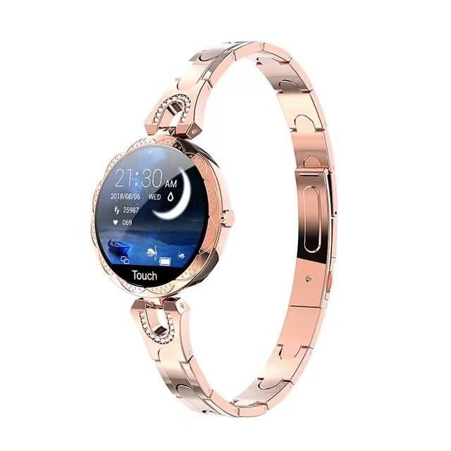 Montre connectée étanche pour femme, idéale pour le fitness et dotée d'un suivi de santé.