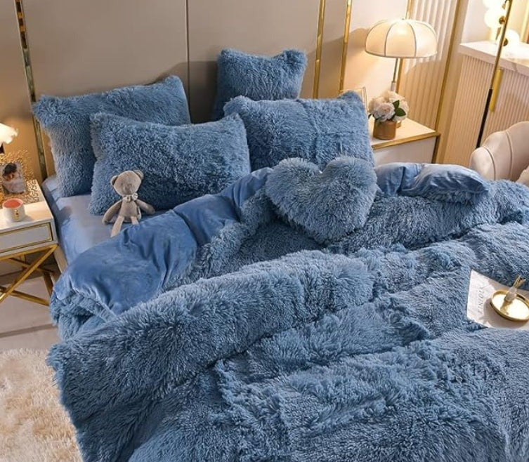 Housse de couette douce et haut de gamme avec fermeture éclair et attaches