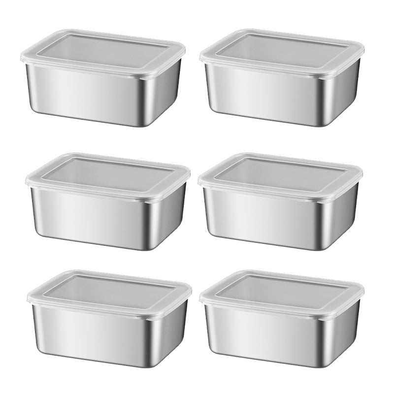 Boîte de conservation alimentaire en acier inoxydable avec couvercle