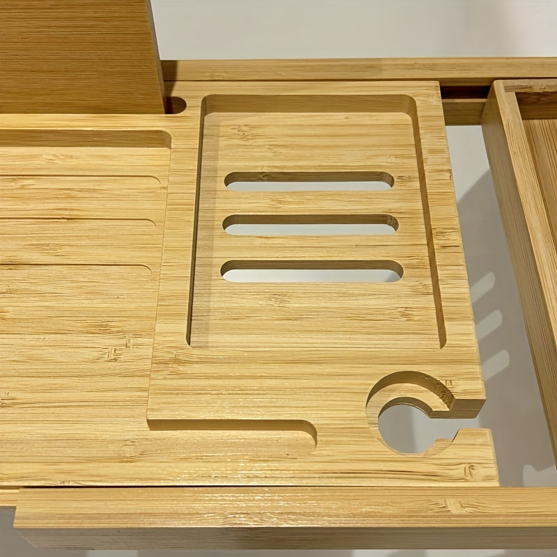 Natural Wood Bath Tray for Spa Relaxation