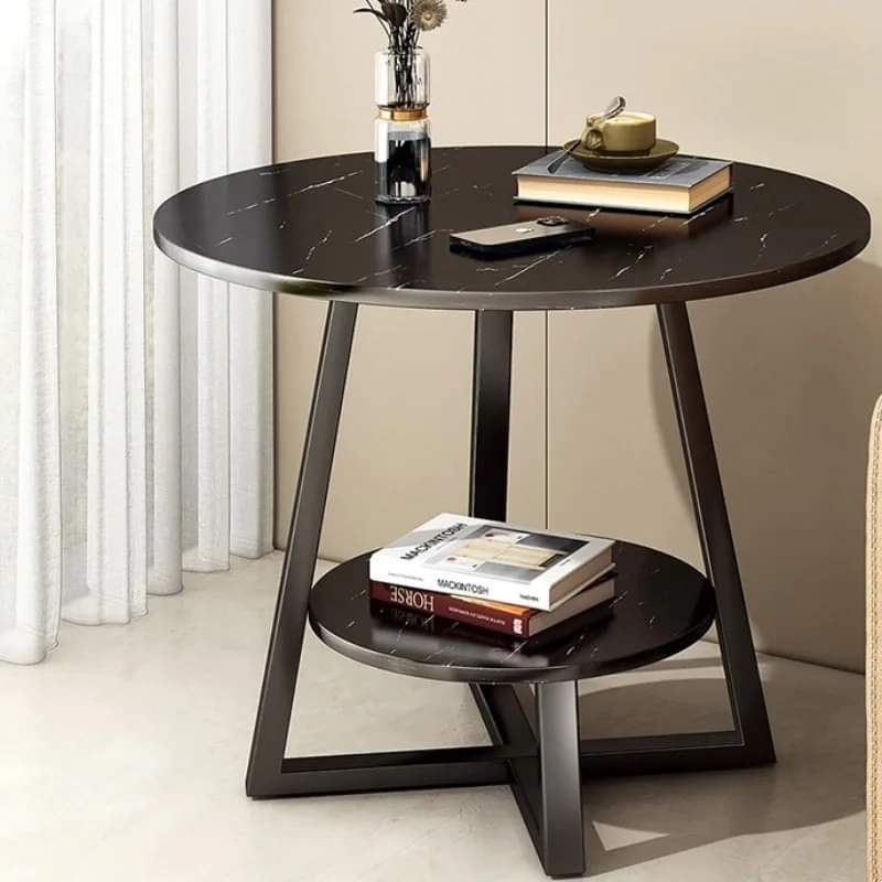 Petite table basse effet marbre