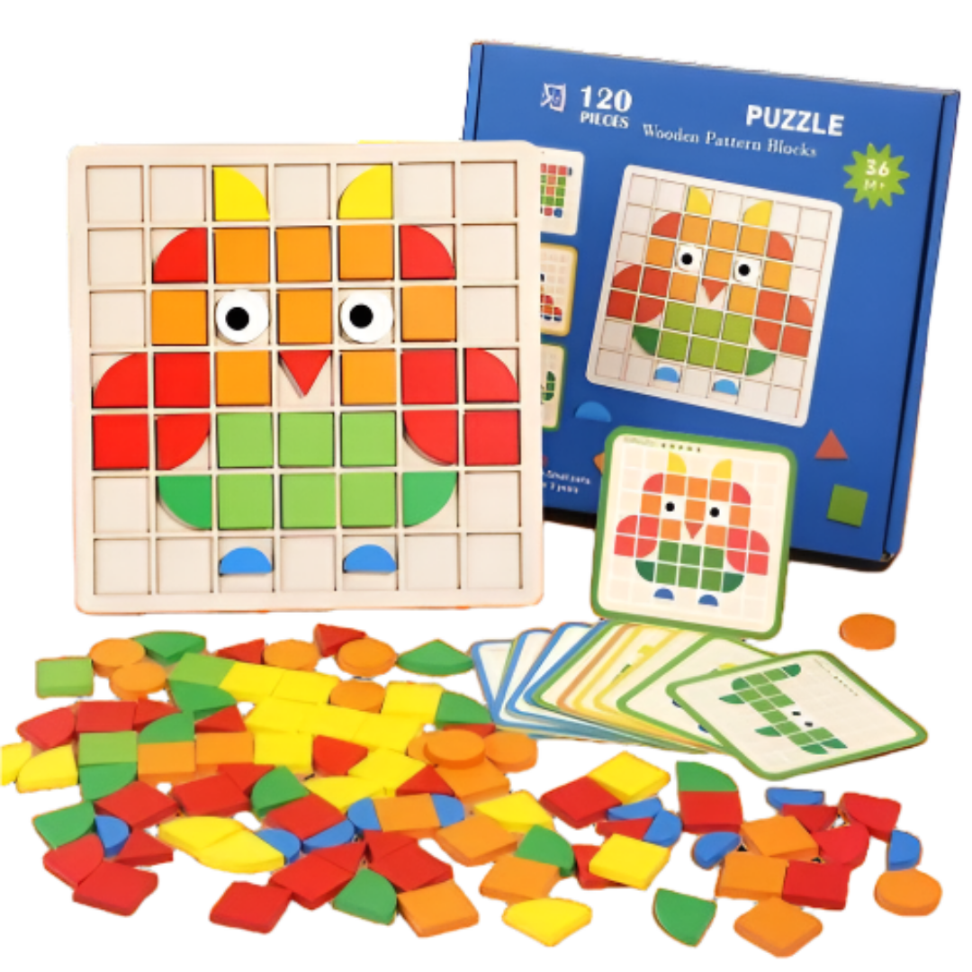 Fun Wooden Brain Teaser Puzzle Set - Halri