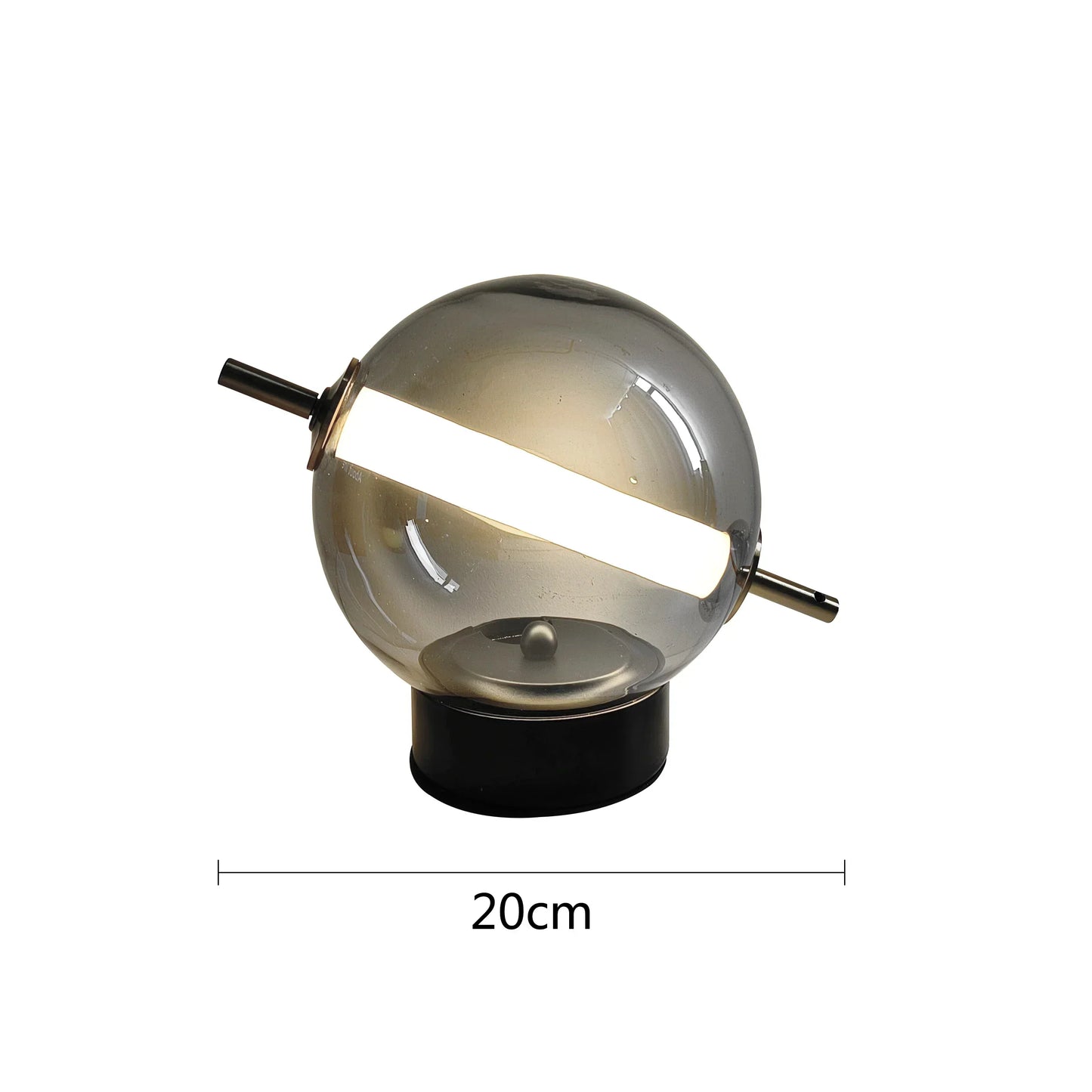 Lampe de table vintage en verre avec lumière douce et chaude