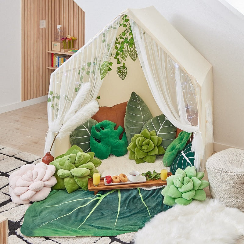 Cozy Large Leaf Pattern Throw Blanket - Halri