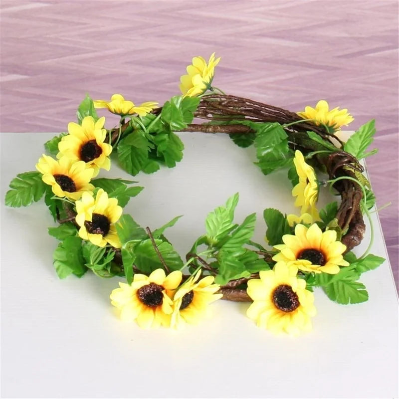 Guirlande de tournesols artificiels de 2,6 m de long