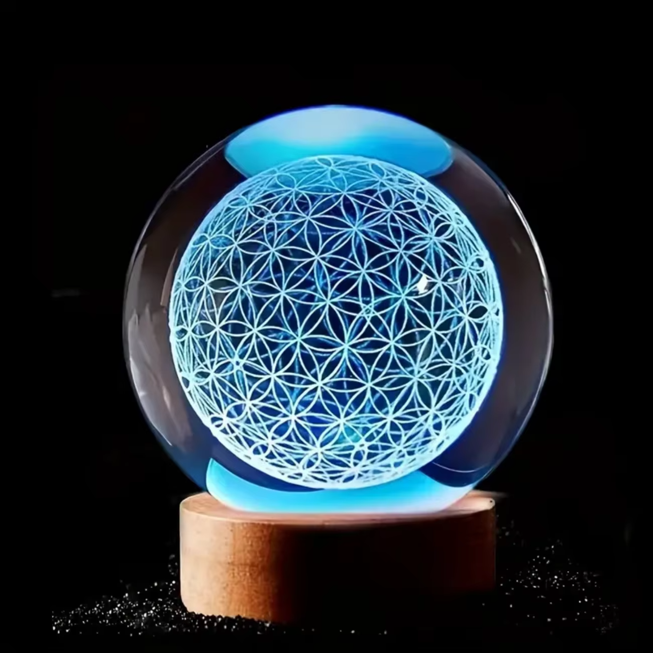 Colorful Crystal Ball with LED Night Light - Halri
