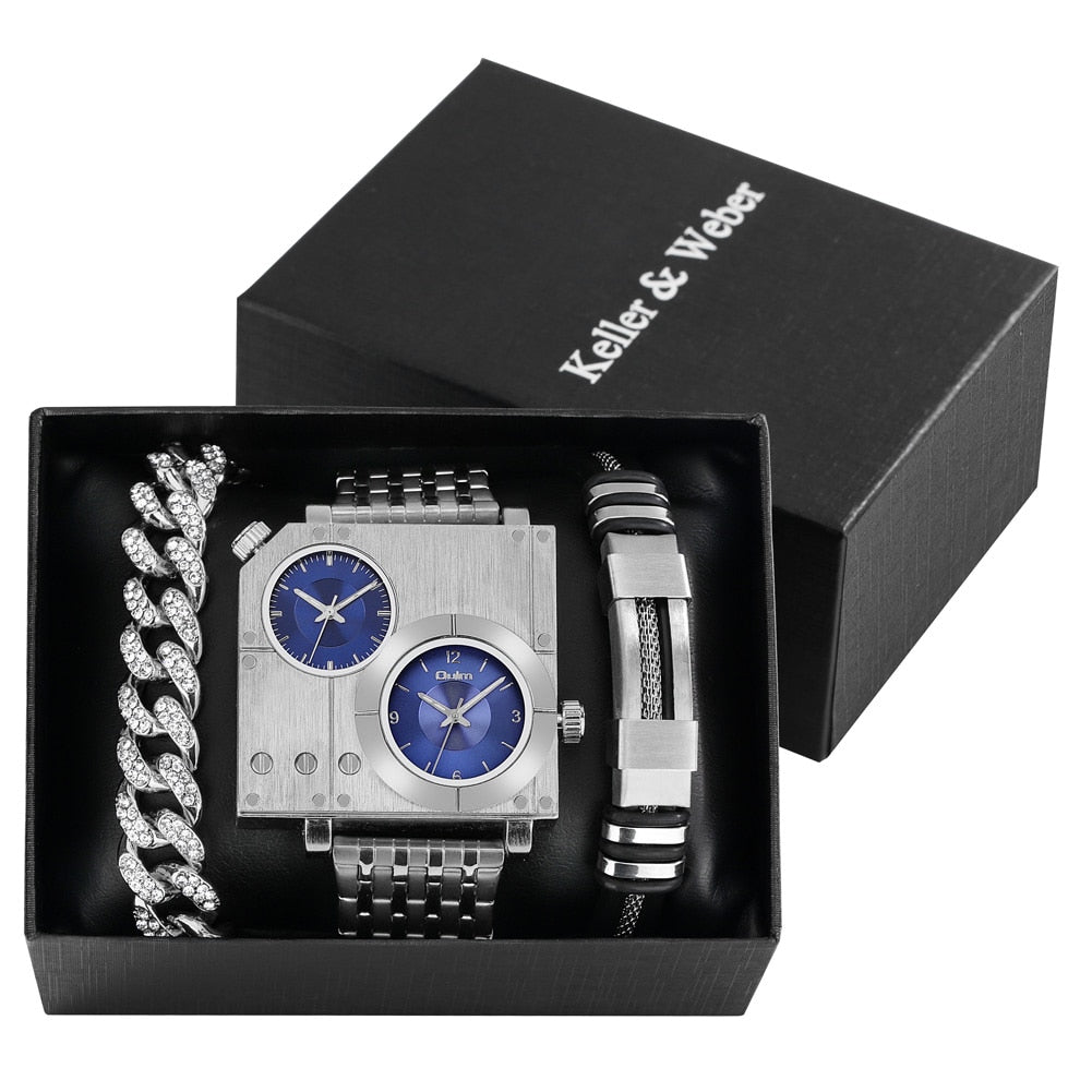 Coffret élégant carré pour montre homme
