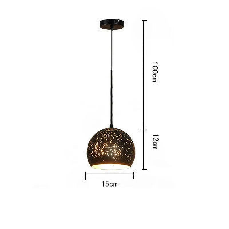 Suspension rustique en métal de style industriel moderne