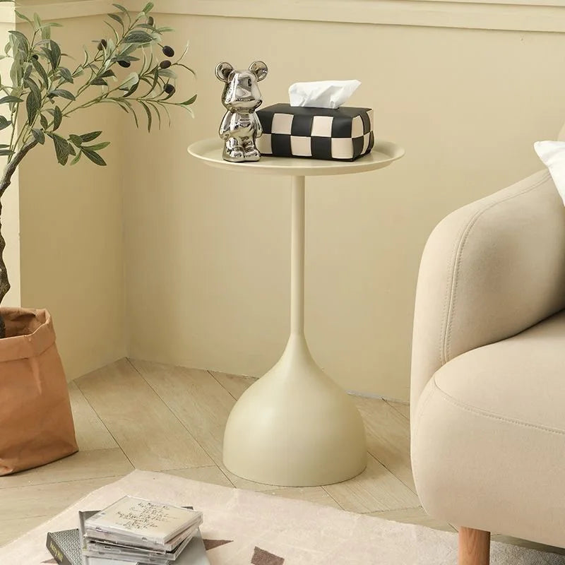 Table d'appoint ronde moderne en métal