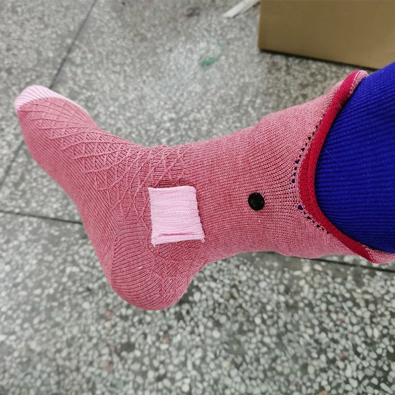 Chaussettes montantes amusantes à motifs d'animaux