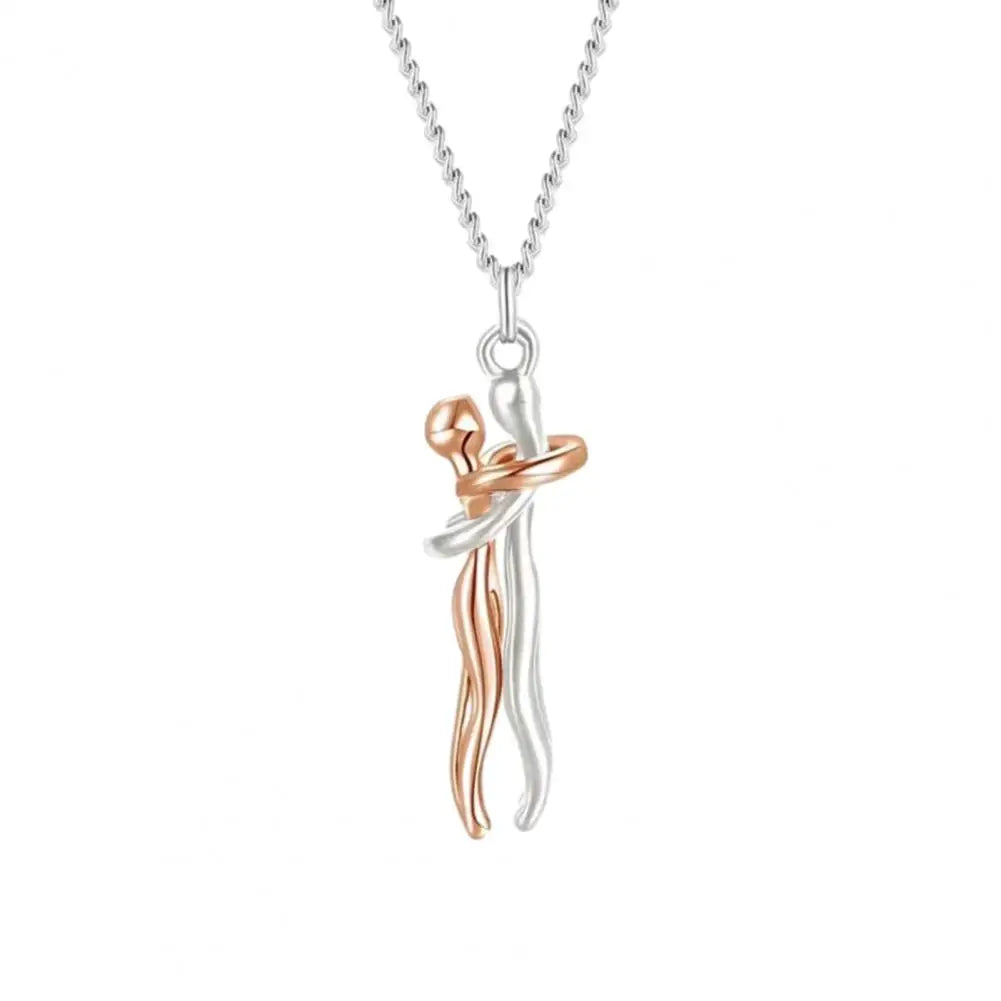 Collier pendentif romantique en forme de cœur pour couple