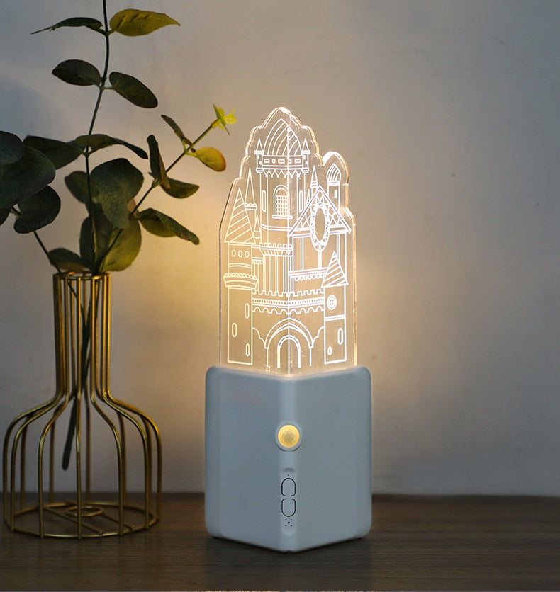 Bright 3D LED Rechargeable Night Light - Halri
