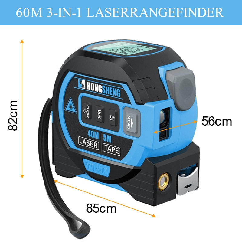 Mètre ruban laser numérique multifonctionnel 3 en 1