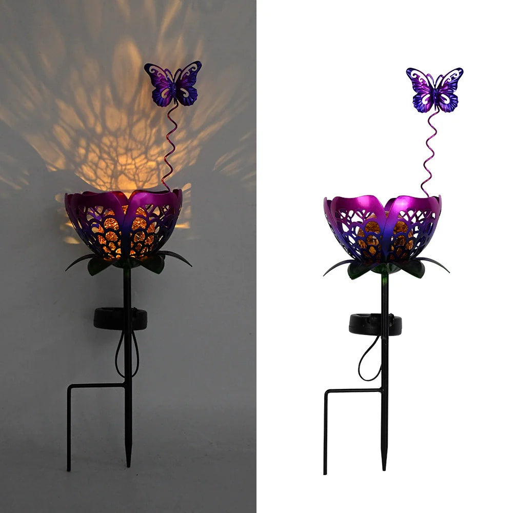 Lampe solaire de jardin lumineuse, lampe globe en verre élégante, éclairage extérieur durable