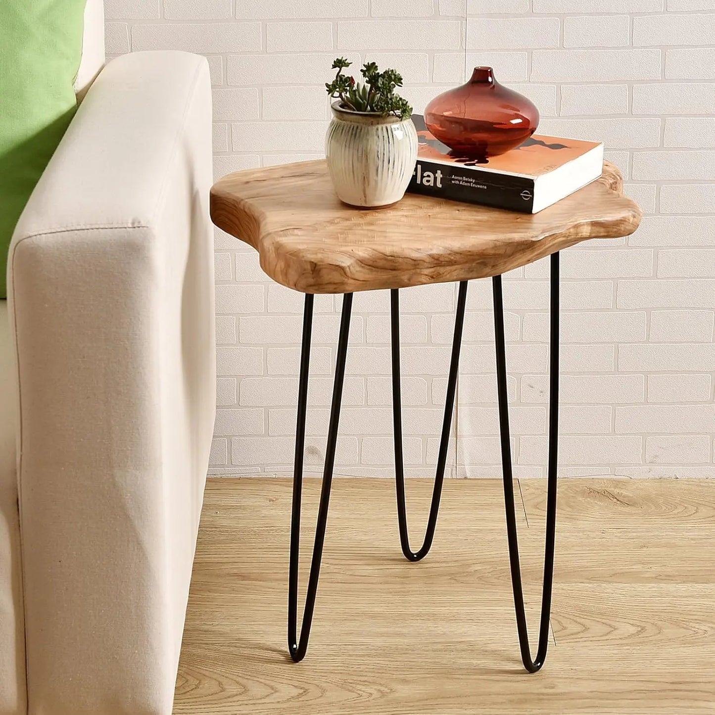 Rustic Wood End Table - Halri