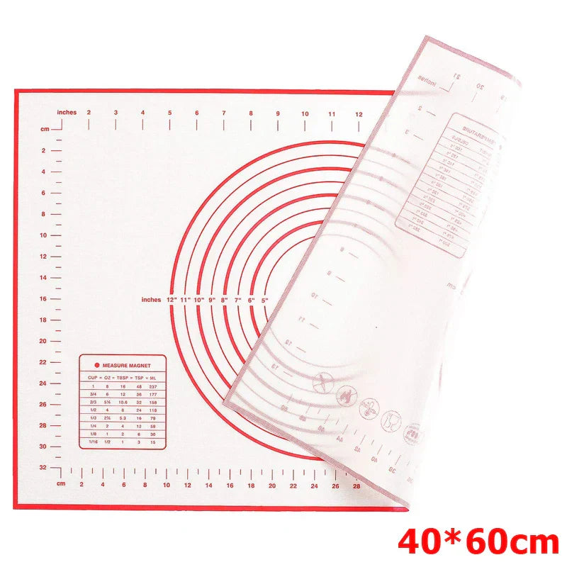Tapis de cuisson en silicone à démoulage facile avec mesures