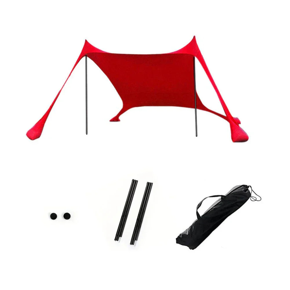 Grand abri de plage familial avec protection UV et toit imperméable