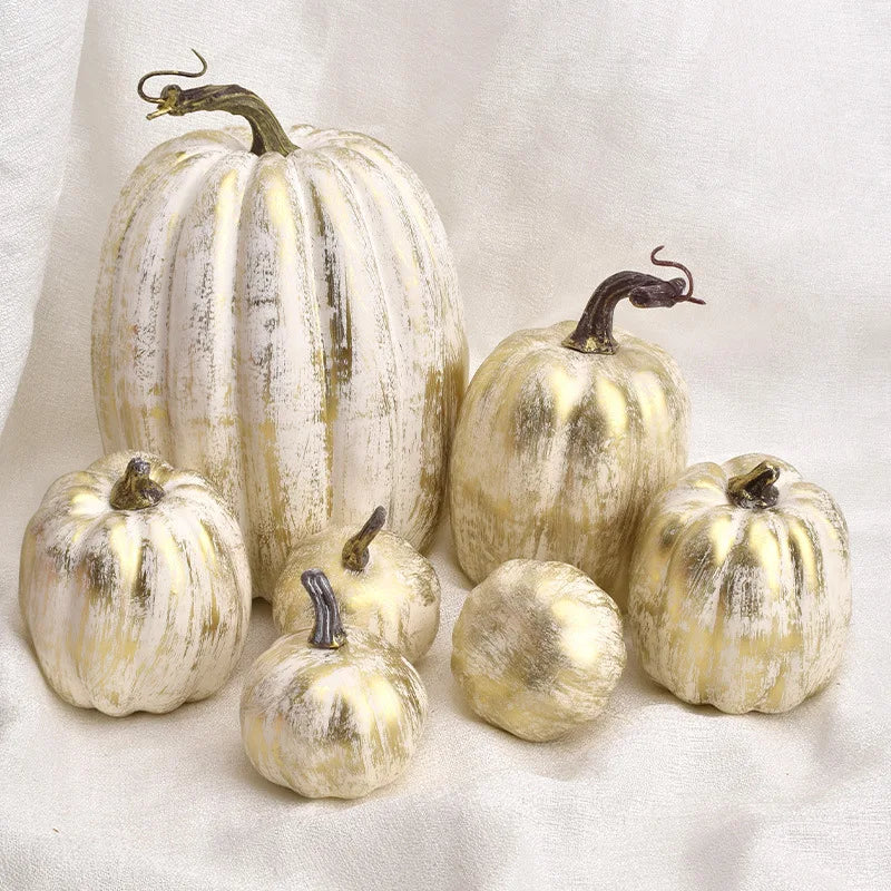 Ensemble de 7 citrouilles artificielles décoratives d'automne