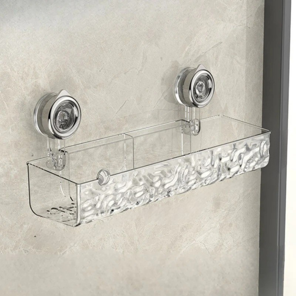 Étagère de salle de bain adhésive avec rangement