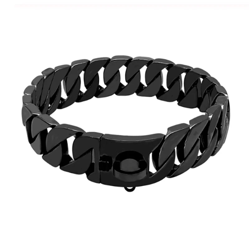 Collier pour chien en métal résistant - Collier pour animaux de compagnie en acier robuste