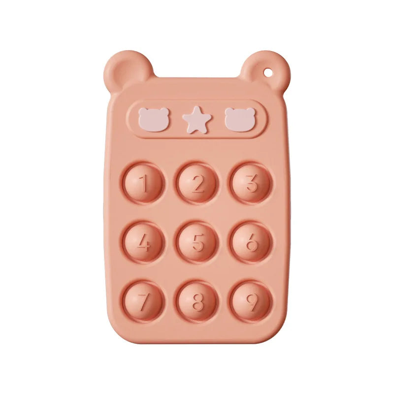 Anneau de dentition en silicone pour bébé, jouet téléphone