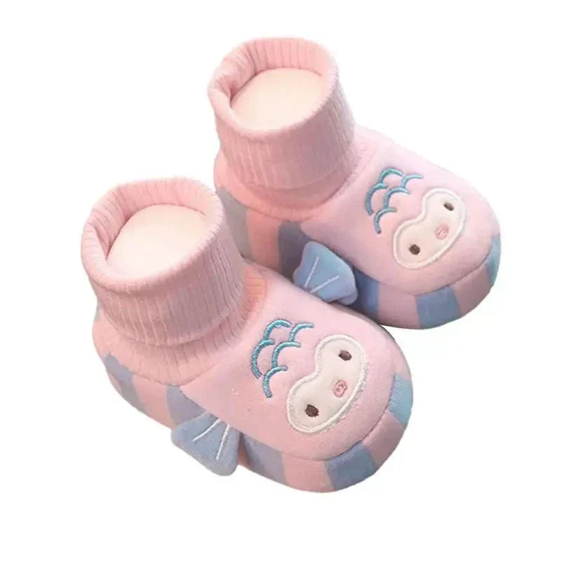 Pantoufles confortables pour enfants avec semelles antidérapantes et motifs d'animaux amusants