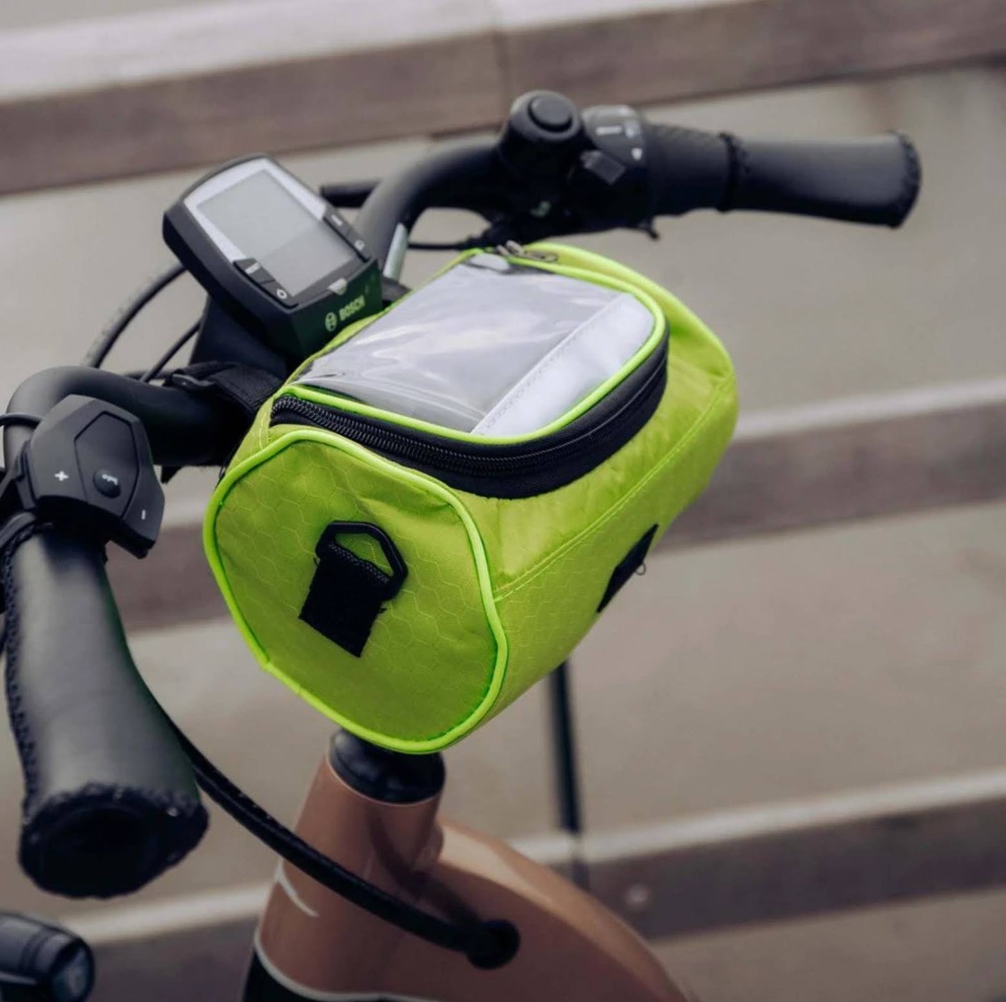 Sacoche avant de vélo étanche avec poche pour téléphone