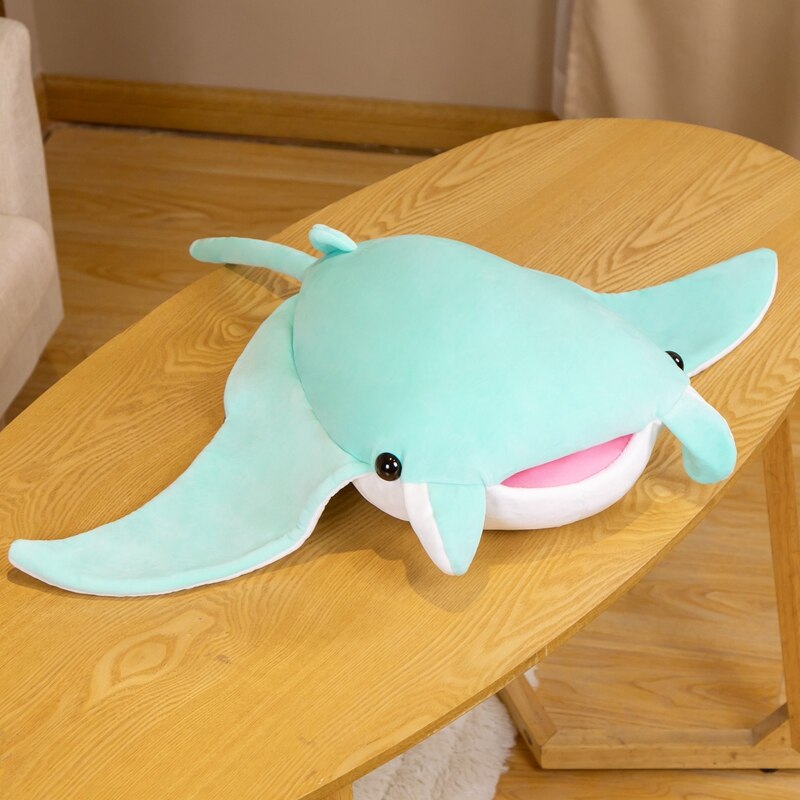 Adorables peluches raie manta bleue