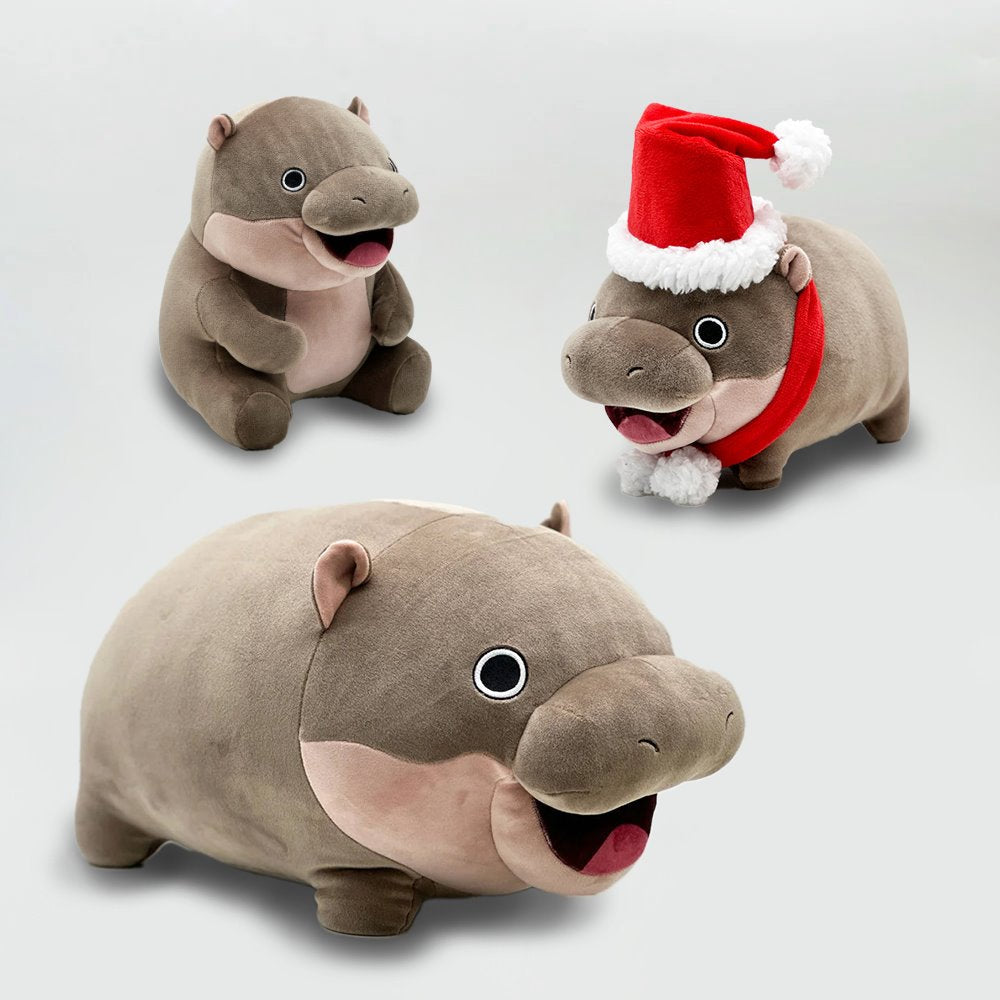 Adorable bébé hippopotame en peluche toute douce