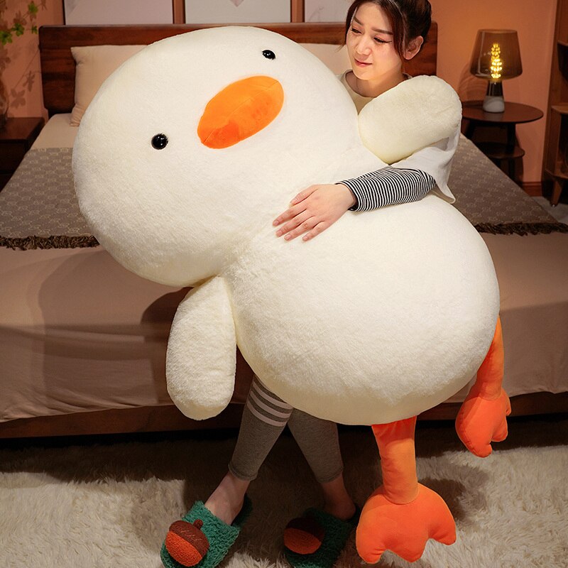 Adorable peluche canard blanc tout doux