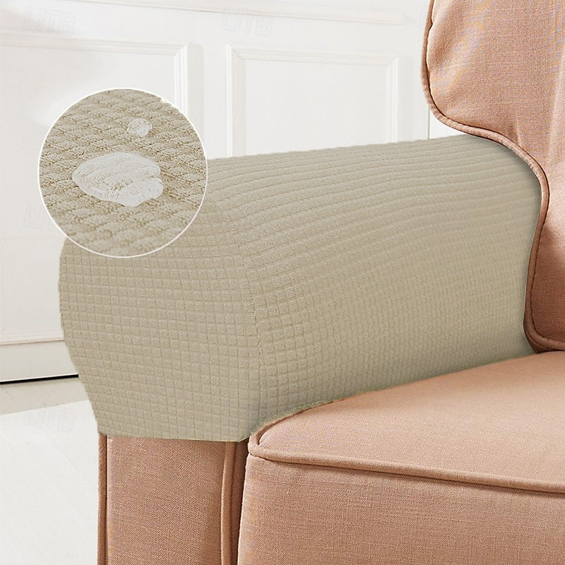 Housses extensibles pour accoudoirs de chaise - Lot de 2, rouges