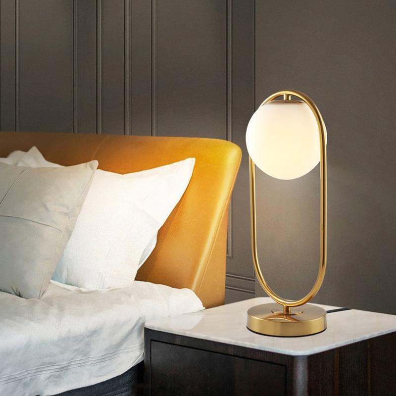 Sleek Glass Globe Desk Lamp - Halri