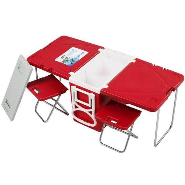 Ensemble de glacière portable pliable et isolée pour l'extérieur