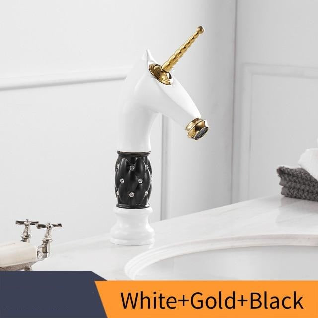 Robinet de salle de bain licorne coloré