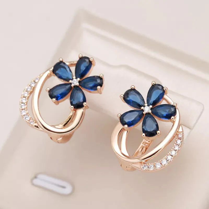 Beautiful Floral Drop Earrings - Halri