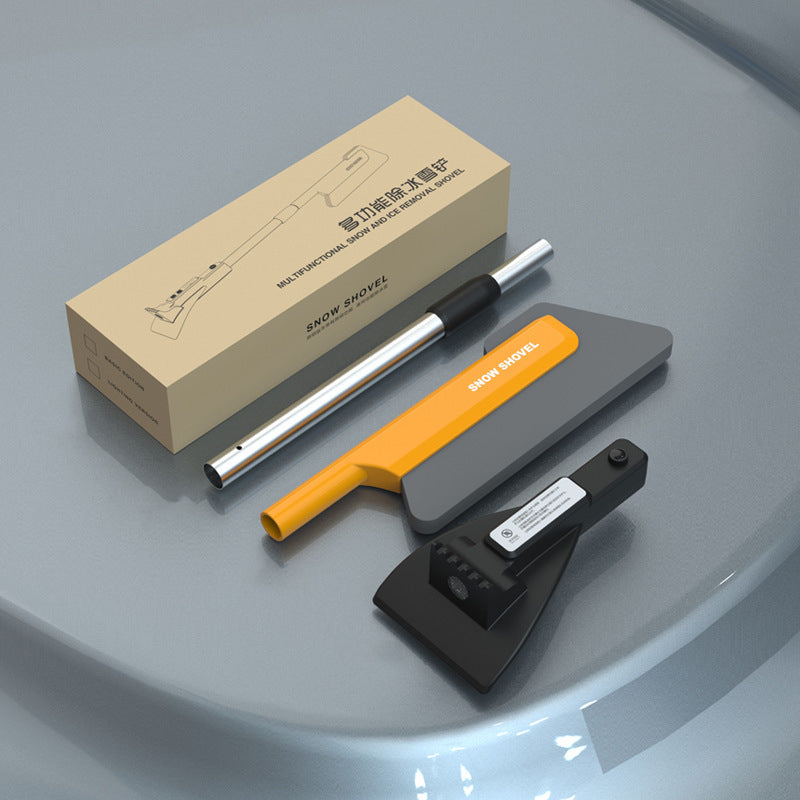 Brosse à neige 4 en 1 pour voiture et grattoir à glace LED 