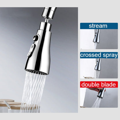 Pommeau de douche réglable avec 3 modes de débit 
