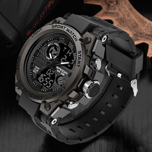 Tough Military Mens Watch - Waterproof Analog Digital Watch - Halri