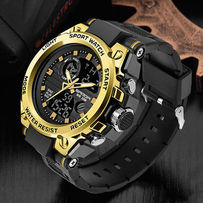 Montre militaire robuste pour homme - Montre analogique-numérique étanche