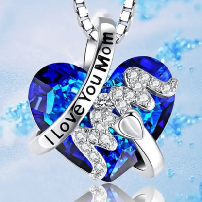 Lovely Heart Shaped Crystal Pendant Necklace Gift