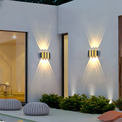 Applique murale LED extérieure dorée haut de gamme 